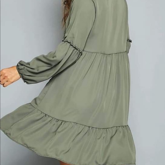 Olive baby doll boho dress - Picture 2 of 3